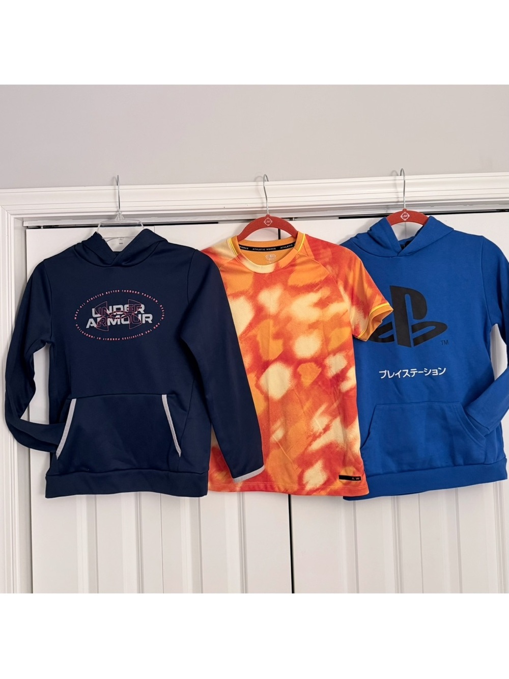 Boys Size 10 Bundle Under Armour PlayStation Hoodie Athletic Shirt Lot of 3